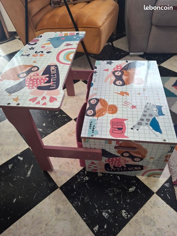 Meuble enfant 2 en 1: banc ou bureau (image 2)