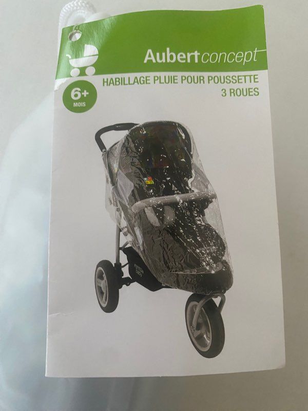 Habillage pluie pour poussette 3 roues de Aubert concept
