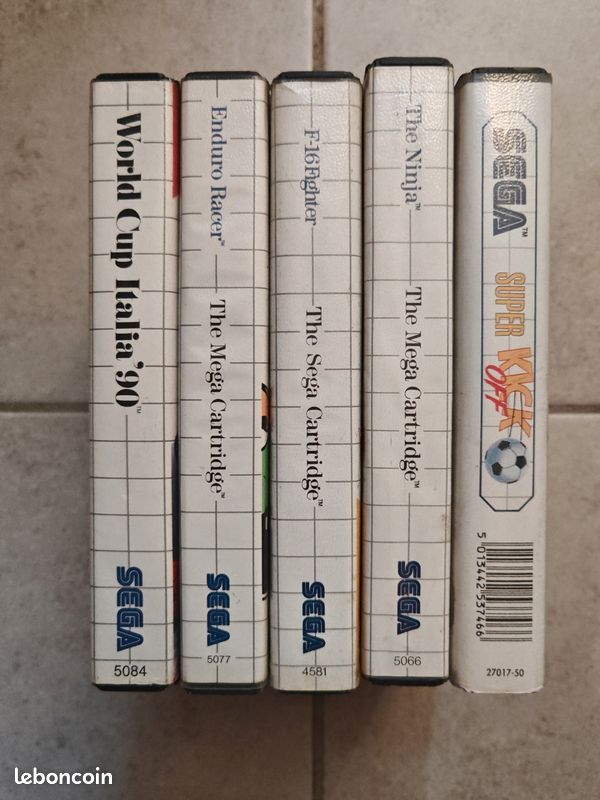 Lot Jeux Sega Master System Complet - Avec Wonder Boy - État Correct