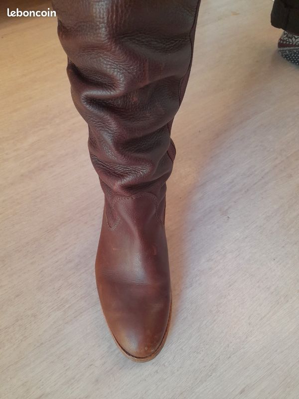 Bottes Diesel Style Lab En Cuir Noir - Style Mousquetaire Motard, Pointure US 6.5 Femme, Neuves Avec Boîte