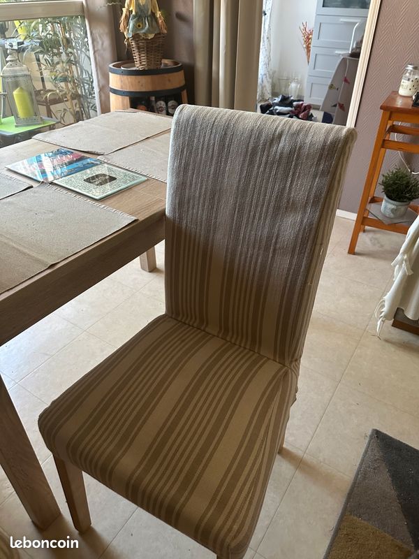 Vends 6 chaises avec housses détachable et lavables en machine (image 3)
