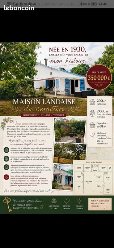 Maison 10 pièces 200 m² · à Pouillon · 200 m² · 350 000 €