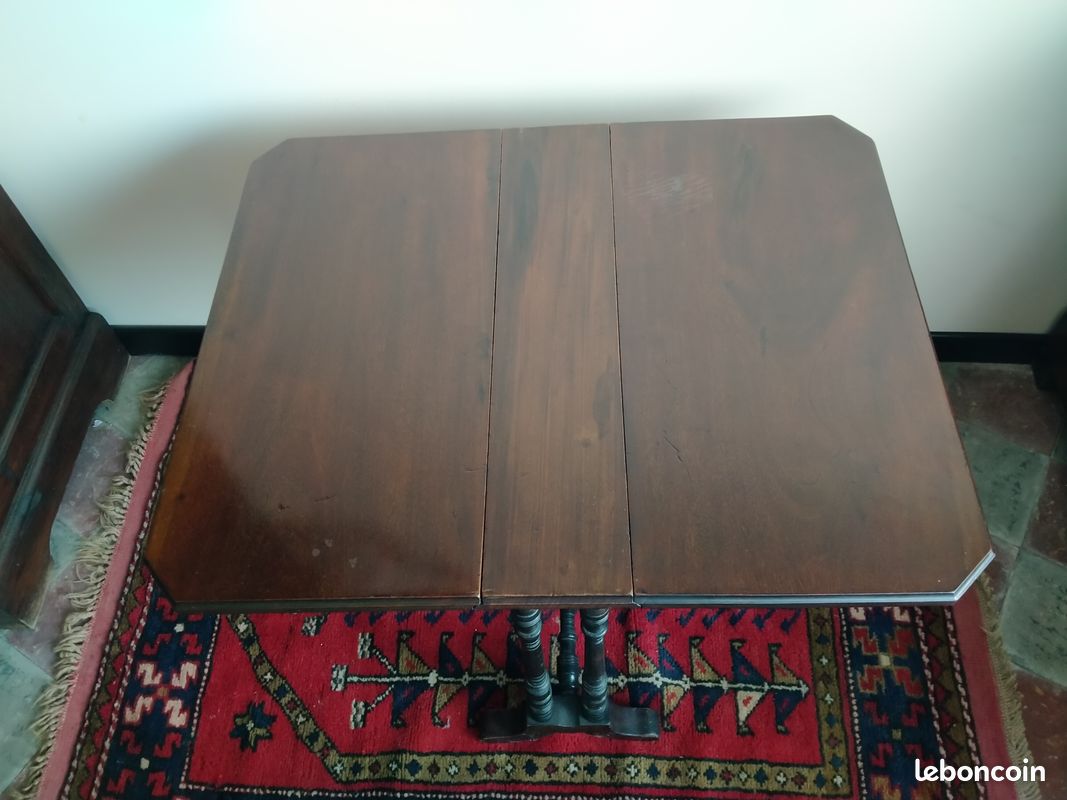 Petite table gateleg en acajou massif Angleterre (image 6)