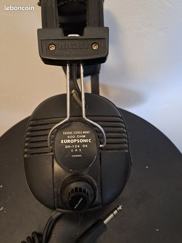 Casque Vintage Europsonic SA8000VHS - Stéréo Supra-auriculaire - Jack 3,5mm - Noir