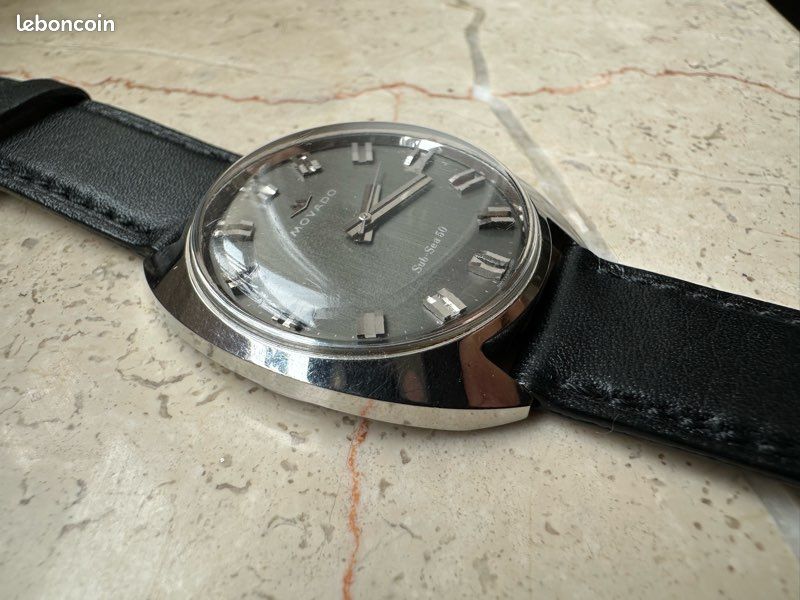 Montre Vintage Movado Sub Sea 50 - Acier, Calibre 2542, Mécanique Manuelle - Années 70