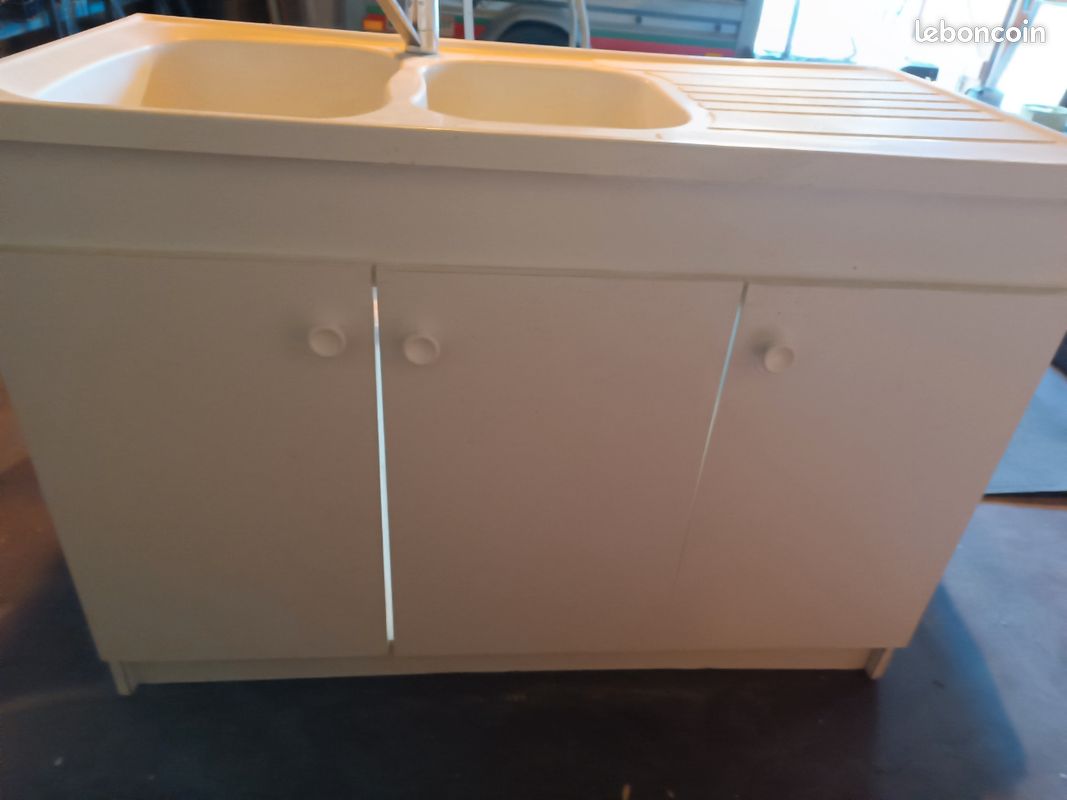VBESTLIFE Armoire d'évier avec lavabo intégré Noir Aggloméré1