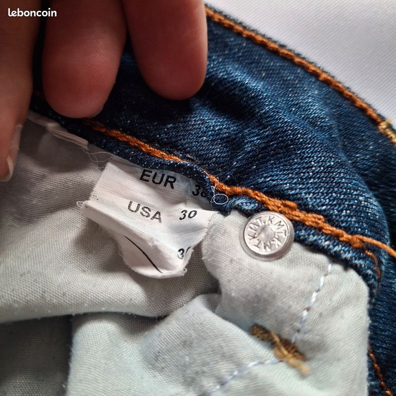 Jeans Homme Zara Bleu Foncé – Taille 38, Coupe Straight, Très Bon état Occasion