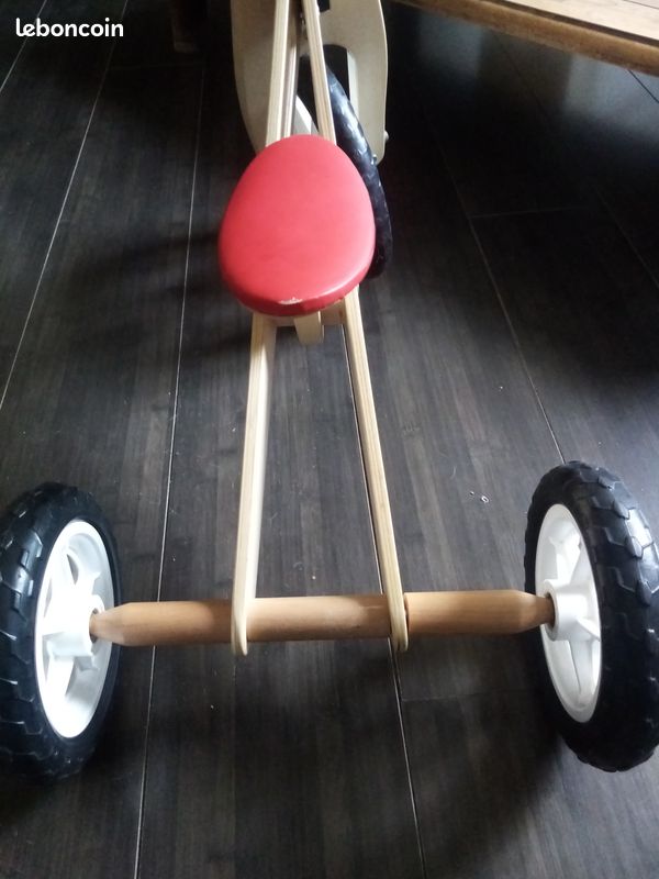 Tricycle 2 en 1 pour enfant draisienne en bois (image 3)