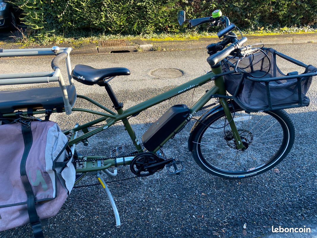 Yuba Mundo Lux Family électrique green Vélo cargo longtail Vélos