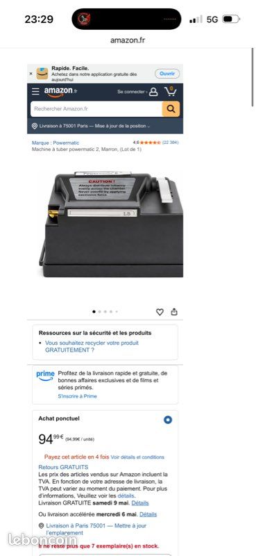 Tubeuse  cigarettes automatique powermatic 2+ - lectromnager