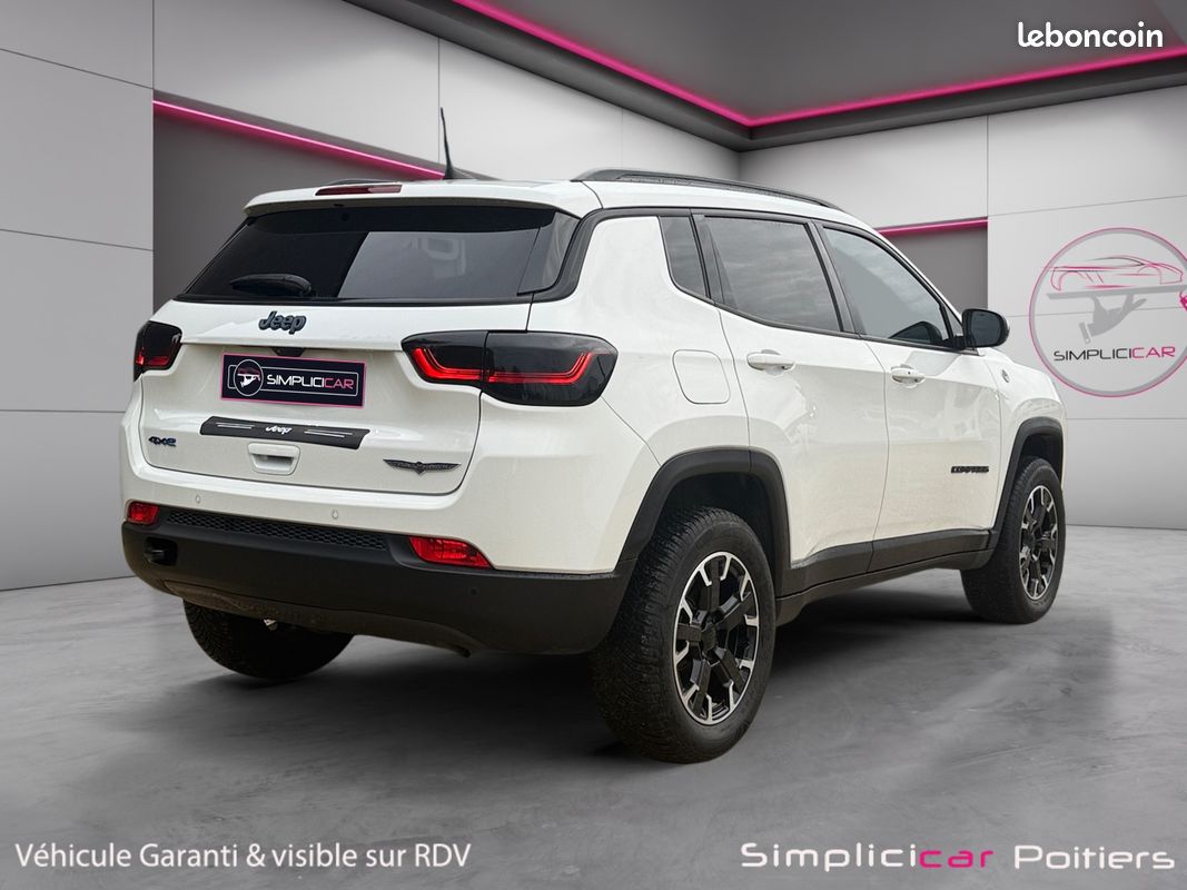 JEEP COMPASS II 1.3 PHEV T4 240cv 4XE EAWD TRAILHAWK Excellent Etat Tout Options CarPlay Toit Ouvrant Panoramique Garantie 12 mois (image 3)