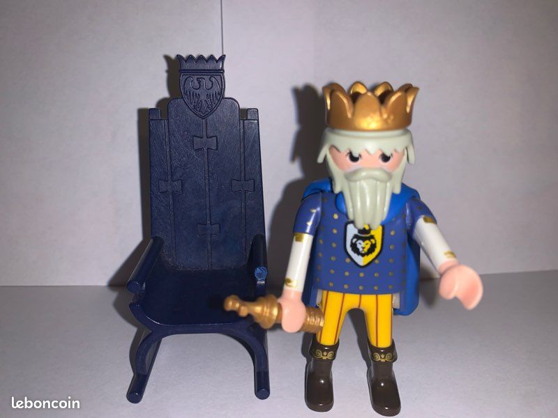 Personnage Playmobil Roi N°4 Chevalier Château - Occasion Bon état - Vintage