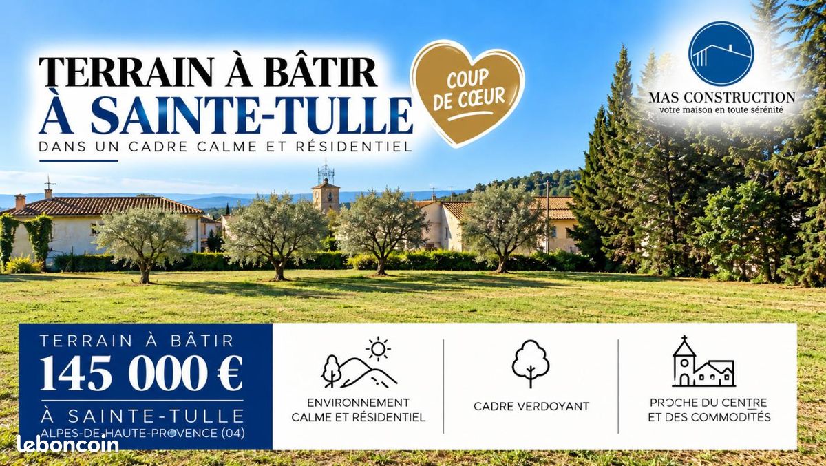 Terrain 670 m² · à Sainte-Tulle · 145 000 €