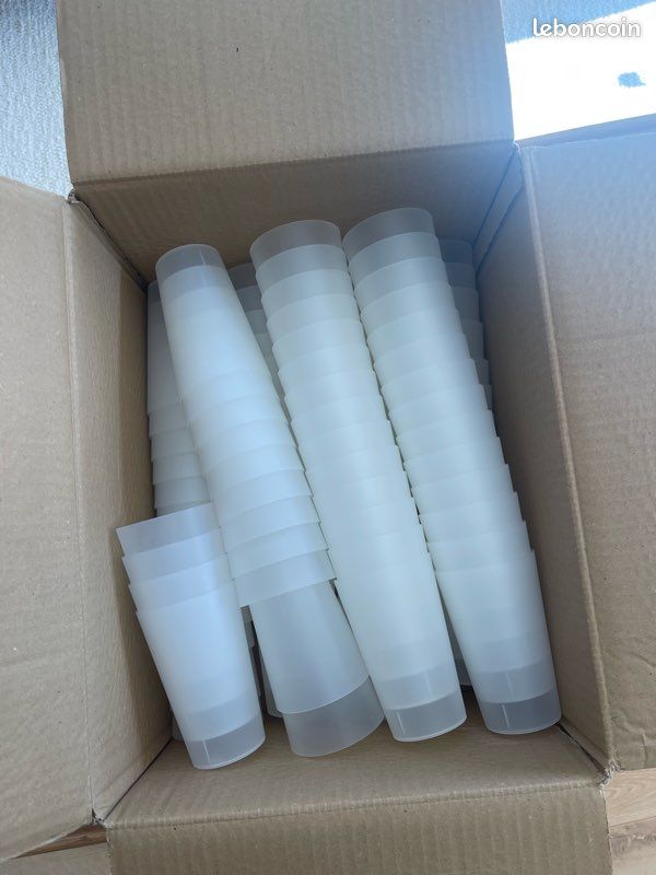 LPF Lot De 100 Gobelets Réutilisables 20cl - Polypropylène