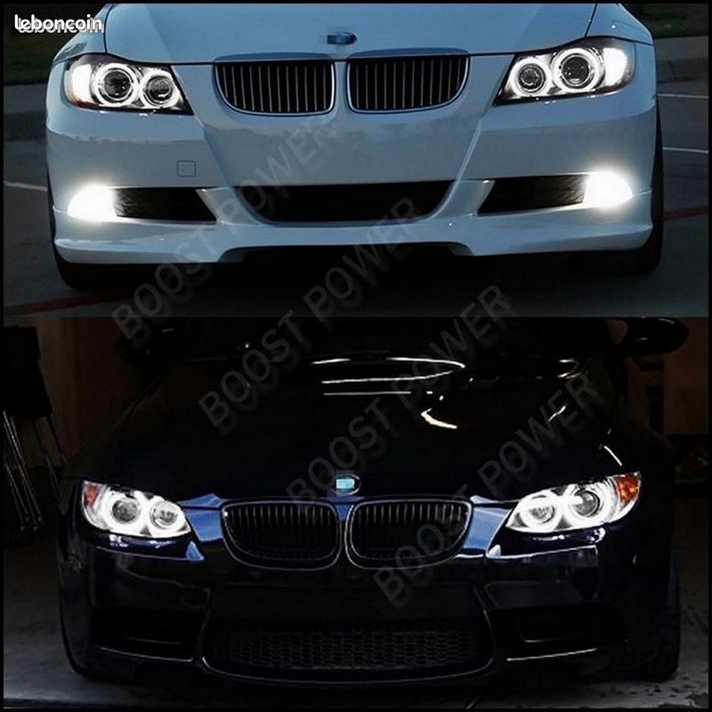 Ampoule a led ventilé blanche xénon pour les anneaux rond en Angel Eyes blanc phare position veilleuse route croisement feux de BMW 35w 55w 65w 100w 200w canbus anti erreur serie 1 2 3 5 6 7 Perpignan (image 2)