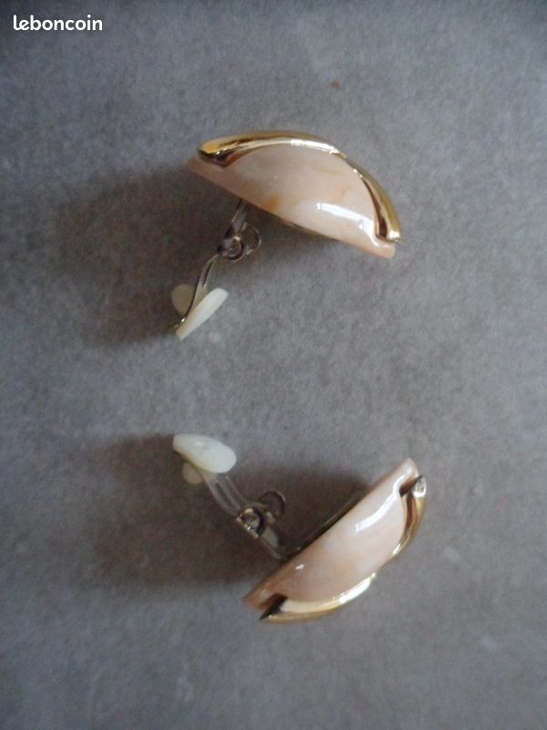 Superbes Boucles D'oreilles Vintage Dorées à Clips - Nœuds Plaqué Or - TBE