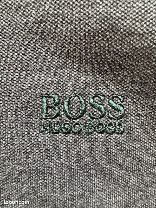 Polo Hugo Boss - Regular fit - XXL - Manches longues - Gris motifs vert (image 10)