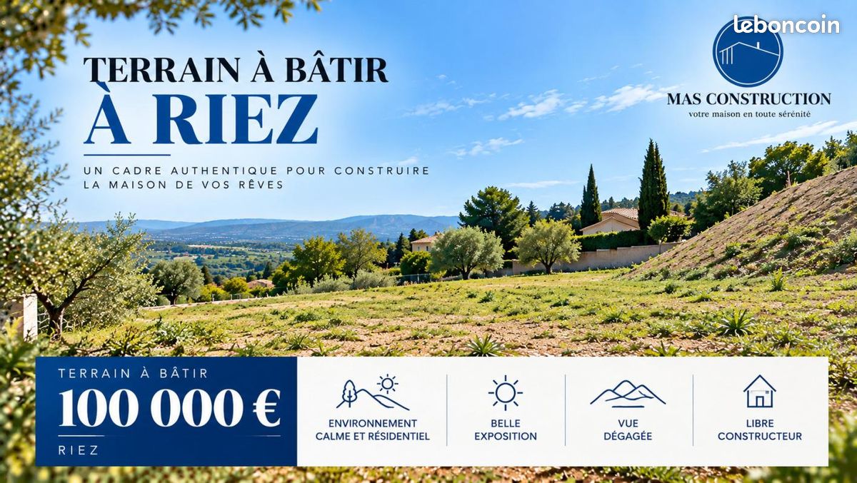 Terrain 970 m² · à Riez · 100 000 €