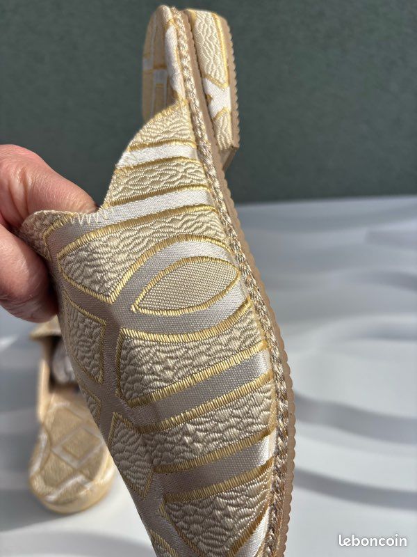Babouches dorées artisanal Fès T41 neuves (image 14)