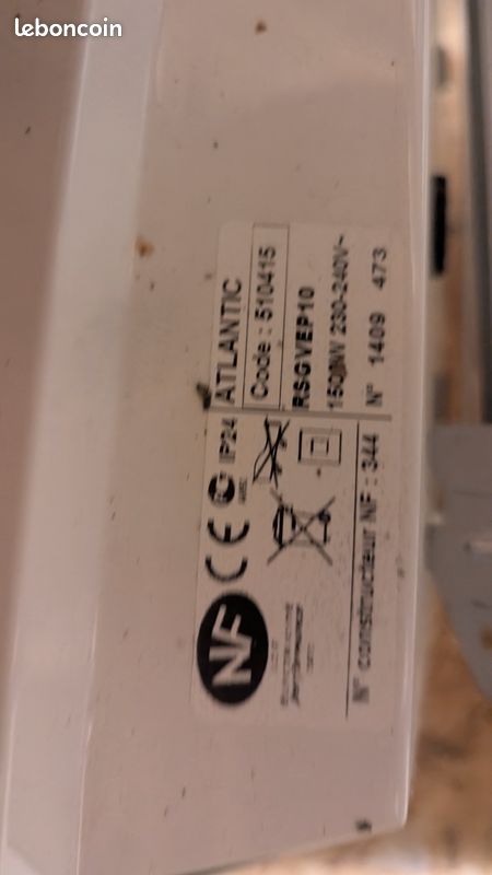 Chauffage Atlantic vertical ou horizontal 1500 w (image 2)
