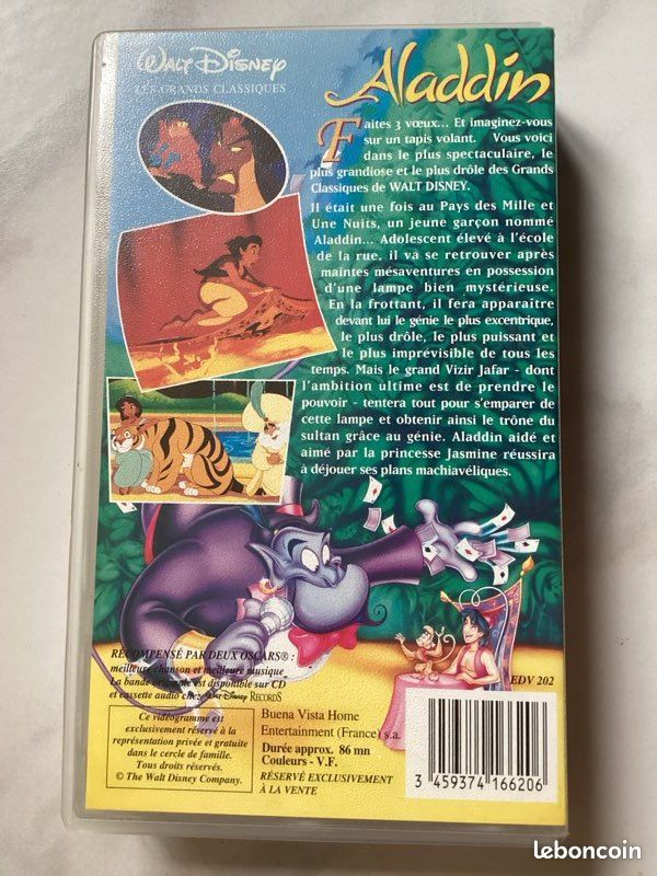 Lot de 2 cassettes VHS Disney classique (image 2)