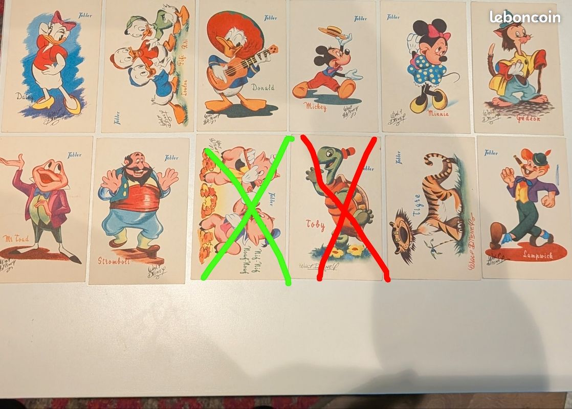 Cartes postales Disney Tobler lot n°2 (image 1)