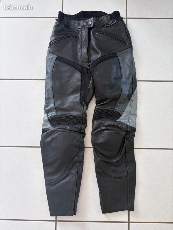 Pantalon de moto cuir MQP Dynamic cruiser – Taille 38 Équipement