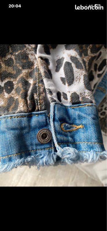 ONLY - Ensemble chemise et jean large - Imprimé léopard