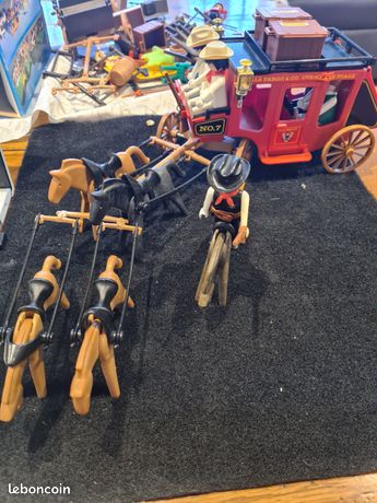 PLAYMOBIL vintage western diligence caisse tonneau valise set 3245 V2 de 1984