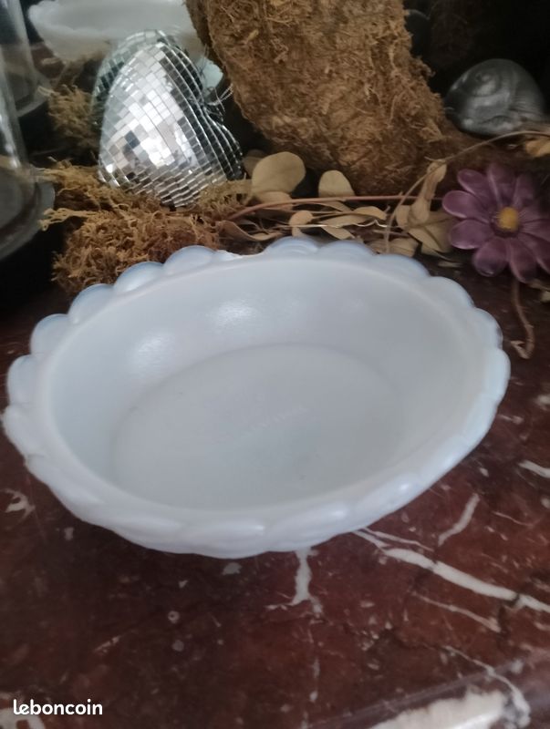ANCIEN POT COUVERT BONBONNIERE POULE VERRE Moulé VIDE POCHE Collection Deco D Imgx1200 7238