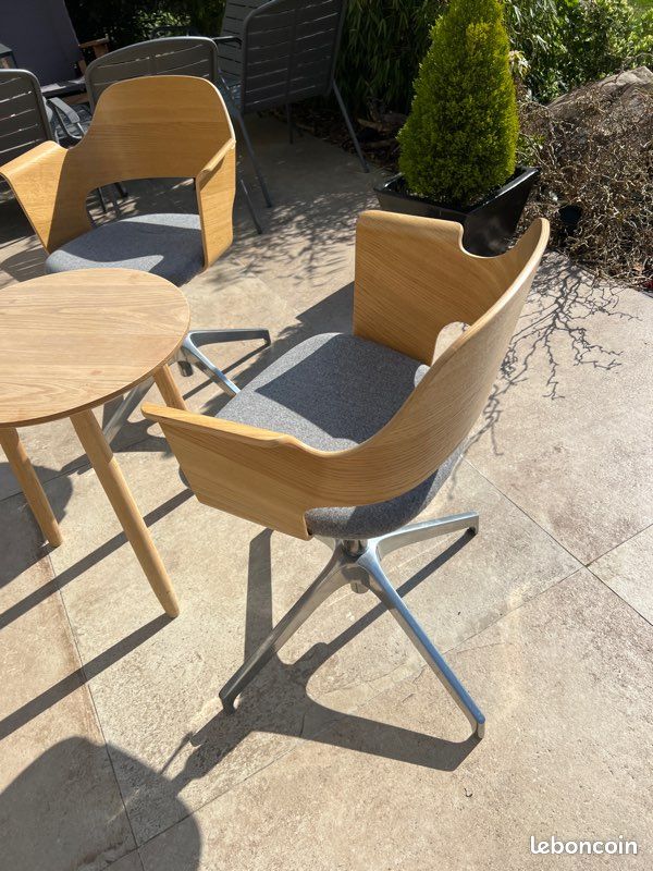 2 fauteuils Fjällberget + table bois (image 4)