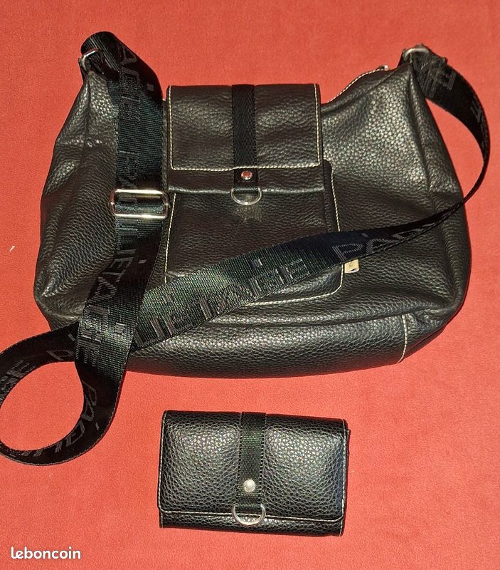 Vintage Sac bandoulière et Portefeuille assorti Marque Paquetage