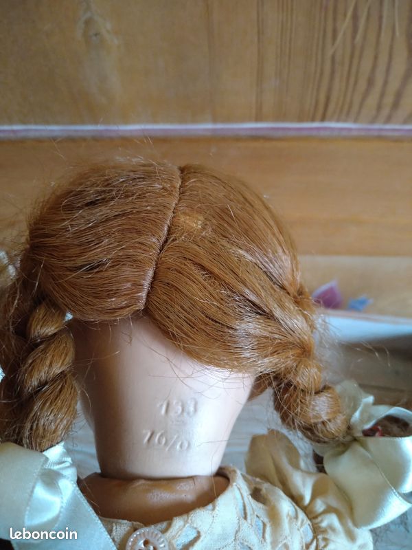 Charmante Petite Poupée Ancienne En Composition, 34 Cm, Vintage, Collection