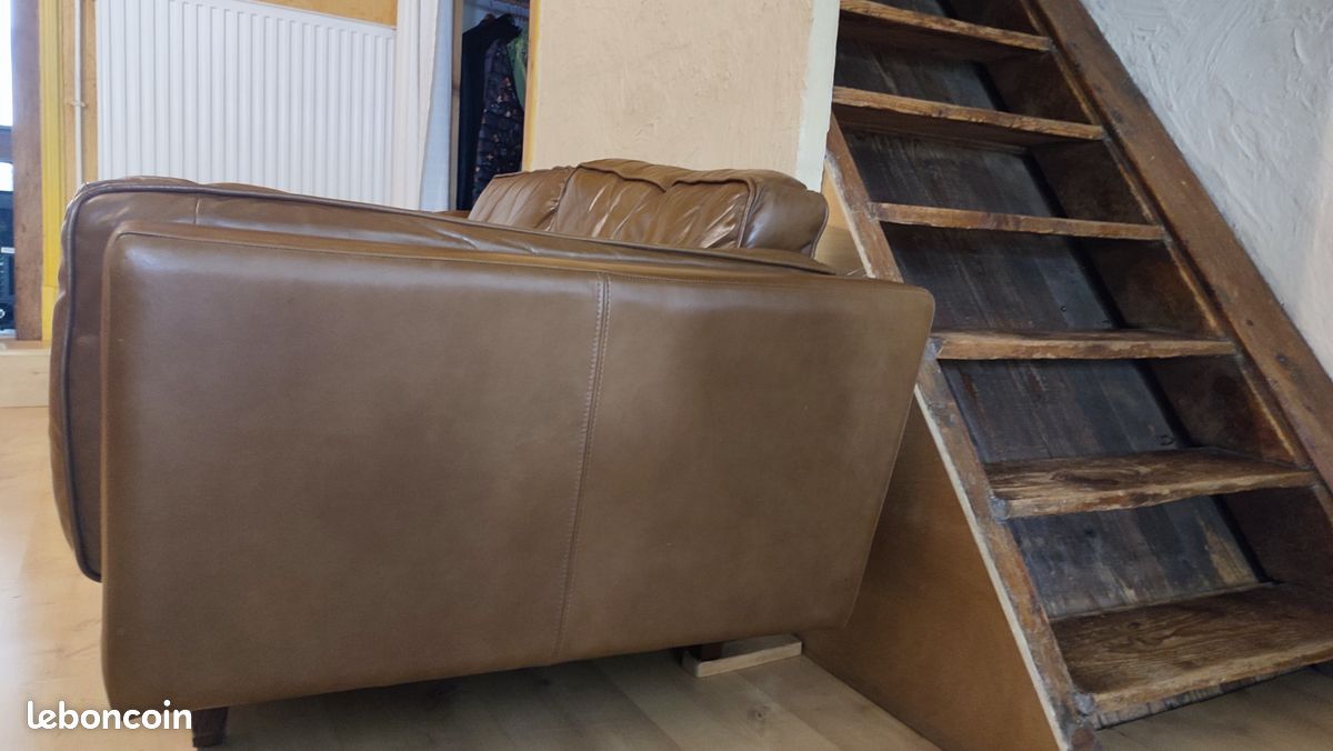 Canapé cuir vintage (image 3)