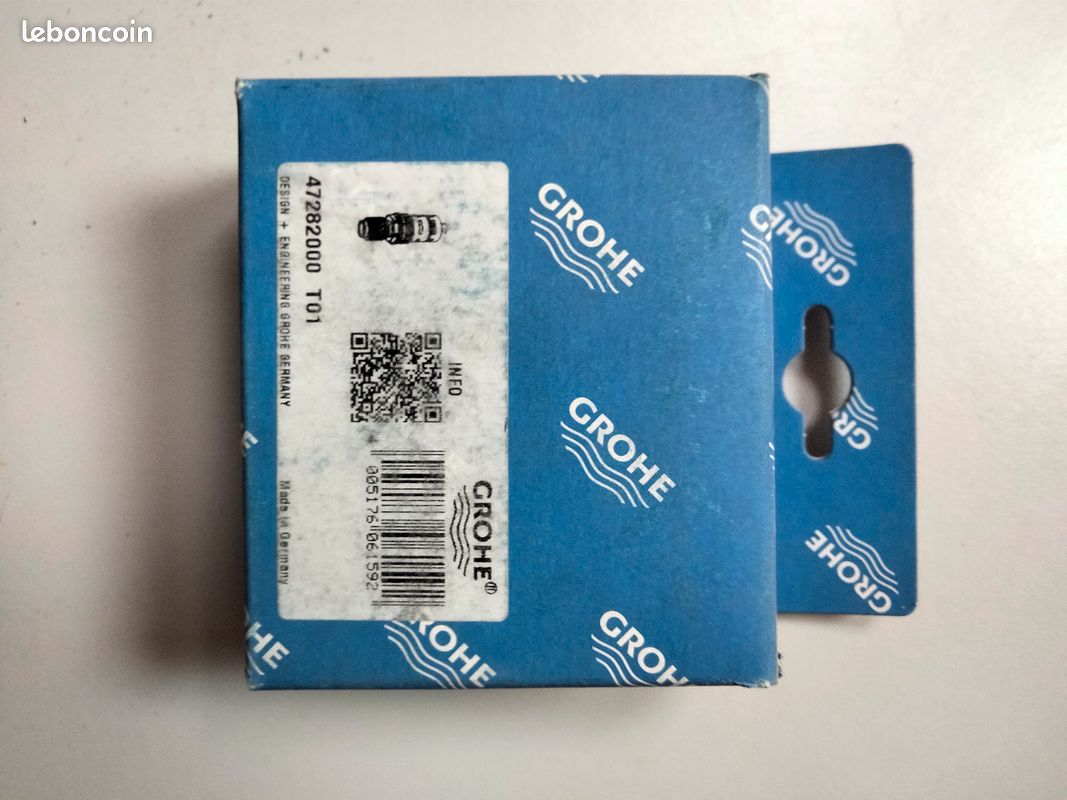 Elément thermostatique 1/2″, modèle inversé pour eau chaude à droite grohe 47282000 (image 2)