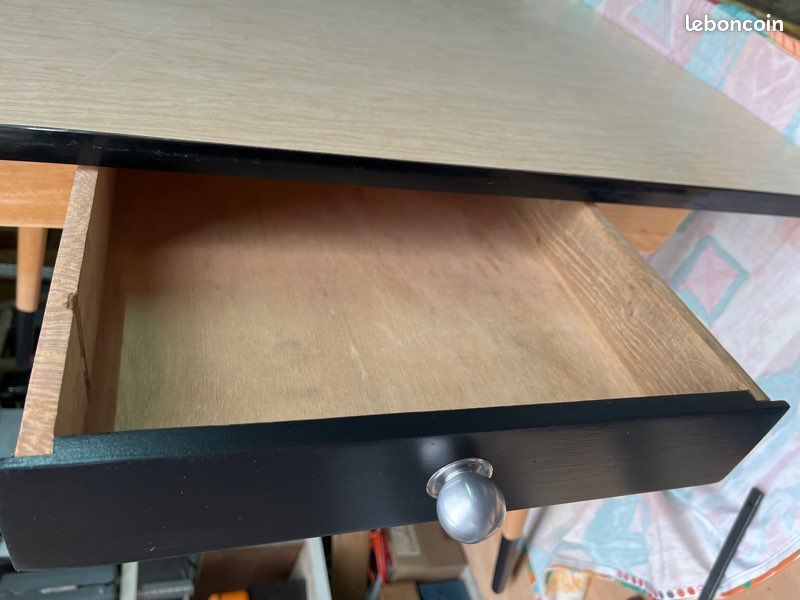 Table en bois bureau année 60 Formica (image 3)