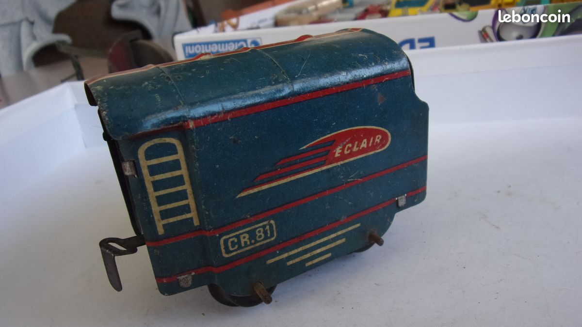 Train Jouet LR – Rame Éclair Échelle O – Tôle – Années 50 – Longueur 56 Cm