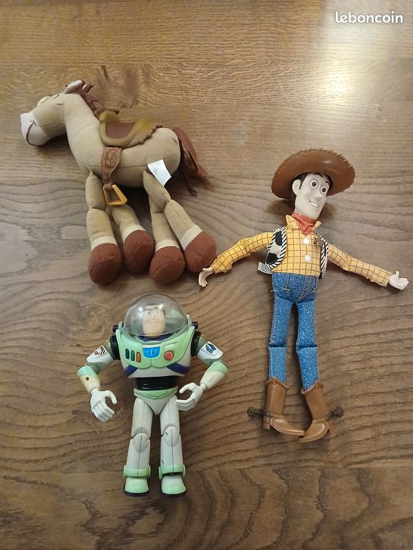 Lot Vintage Toy Story Mattel 1999 & Thinkway – Buzz, Woody et Pile-Poil (image 1)