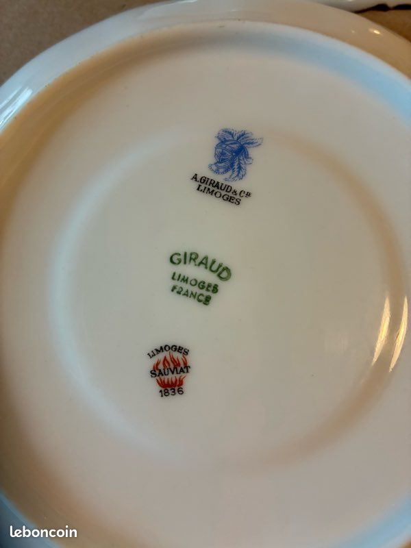 Soucoupes petites assiettes bord doré Giraud porcelaine de Limoges (image 15)