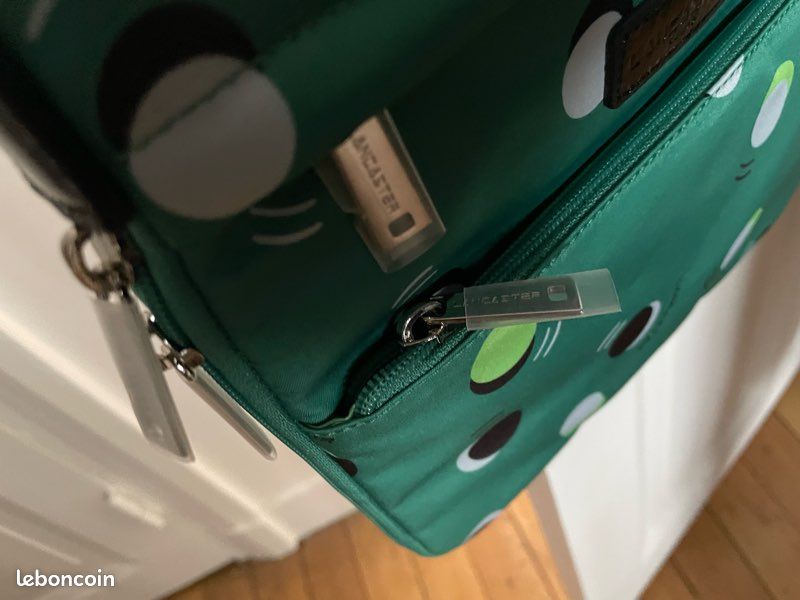 Sac travers pois vert lancaster neuf (image 3)