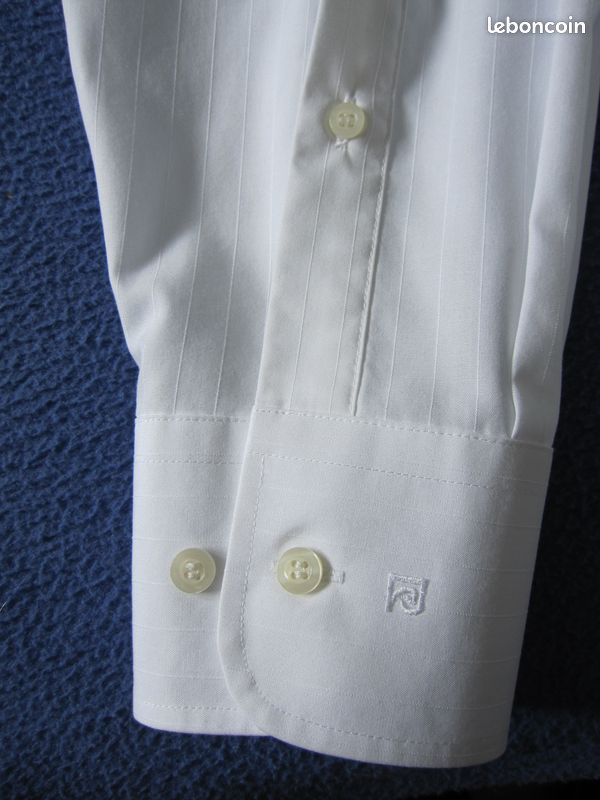 Chemise Pierre Cardin Taille 40 (38) - Rayée, Coton, Occasion Très Bon état