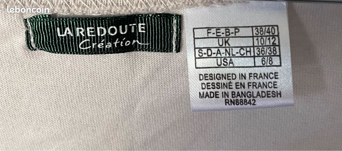Tunique beige La Redoute taille 38/40 (image 3)