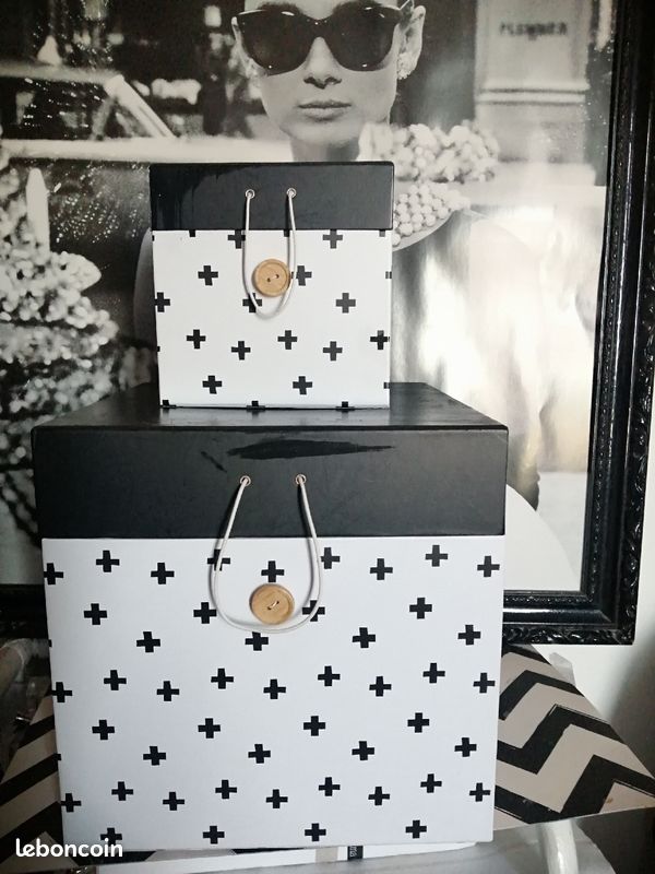 Lot de 2 boîtes de décoration et rangement (image 1)