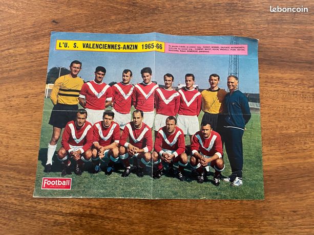 Ancien Fiche De Présentation VA Valenciennes – Magazine Football 1976/77 – Original