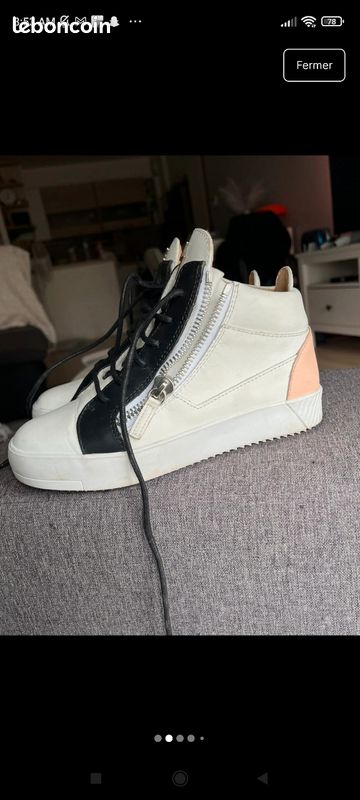 Baskets Montantes Femme Giuseppe Zanotti - Taille 39 EU (9 US) - Suédé Pailleté Noir - Neuf Avec Boîte