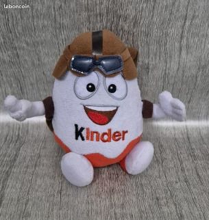 Peluche Kinder Aviateur Ferrero Chocolat 20 cm Mascotte Avion Sac