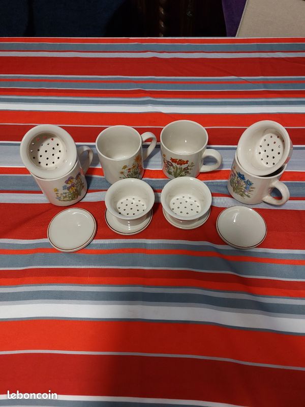4 tisanieres en grès vintage (image 2)