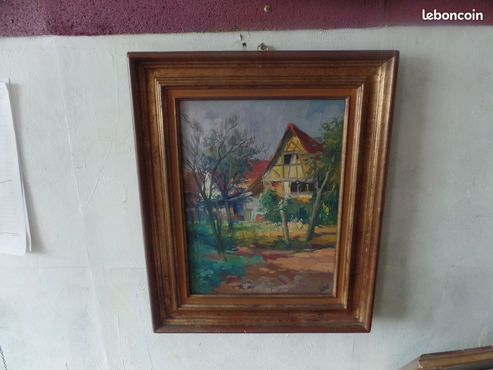 2 tableau MEYER GERARD FORET 34X44 tableau de maison alsacienne delabree (image 8)