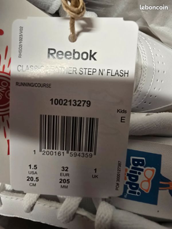 Neuves - Reebok Classic Leather Step 'N' Flash Blippi (enfant) 32 (image 2)