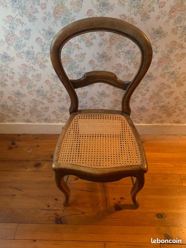 Chaise en bois et assise osier tressé (image 3)